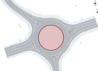 Construcción de la glorieta en la N120 y carretera a Montejos