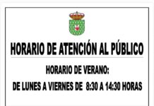Horario de verano Oficina de atención al público