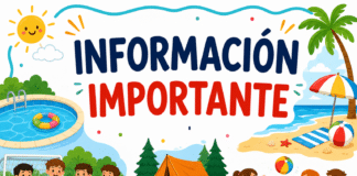 INFORMACIÓN IMPORTANTE DE LAS ACTIVIDADES DE VERANO